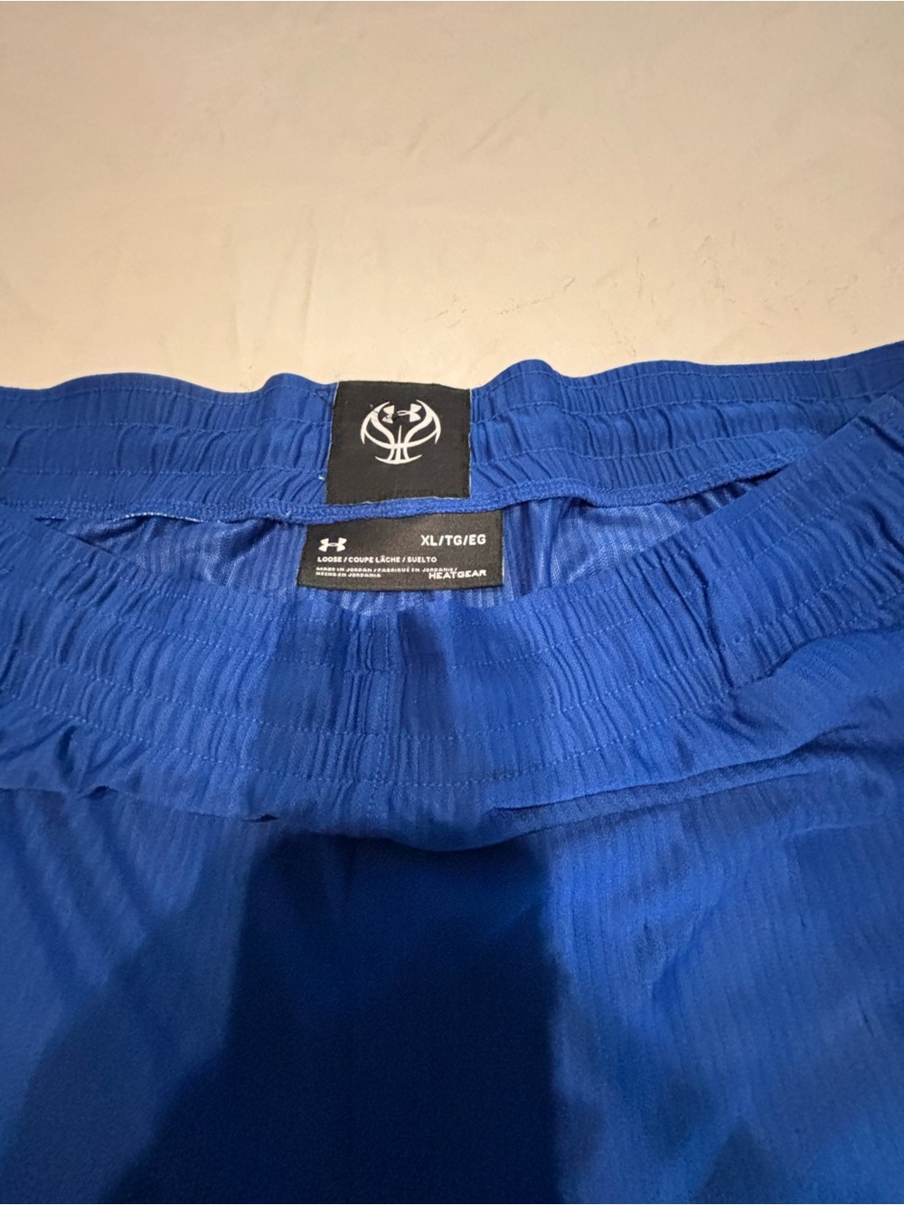 Under Armour Royal Blue and White Men's Training Shorts - Picture 4 of 10